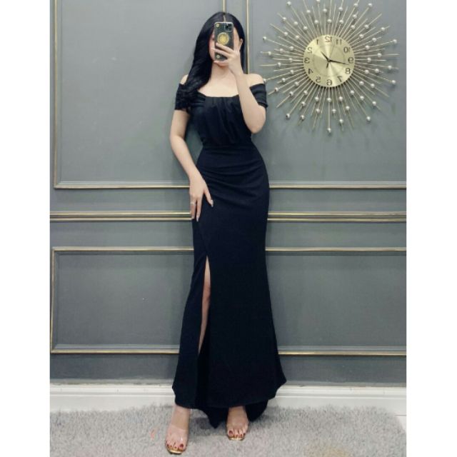 Đầm body dạ hội trễ vai cao cấp