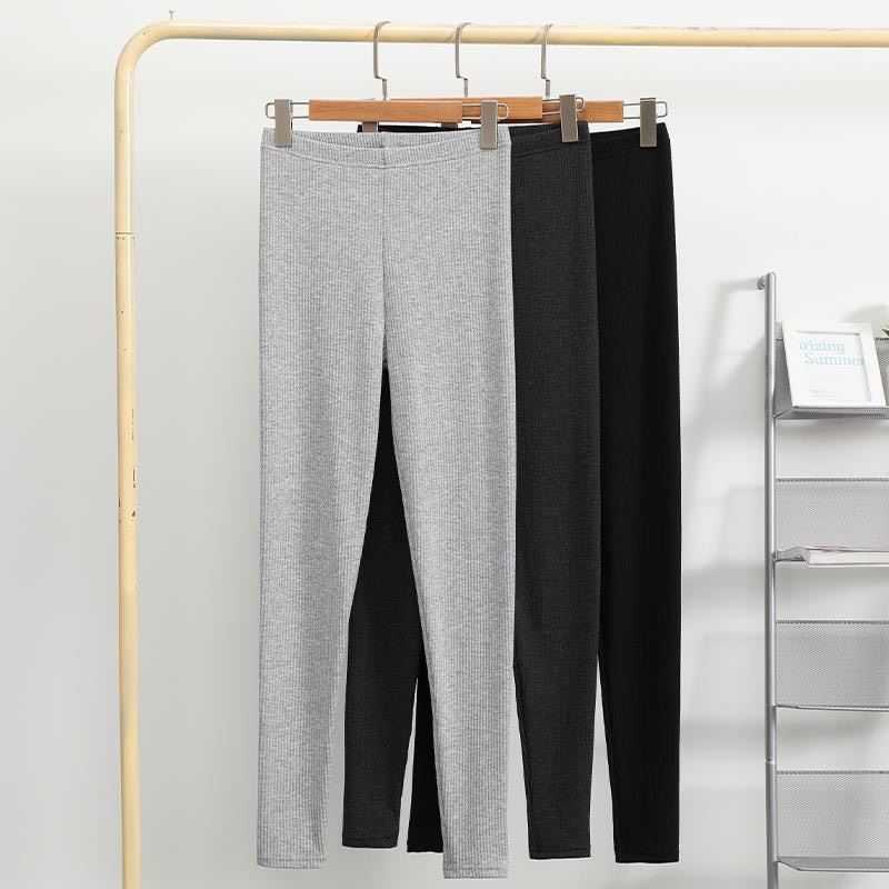 Quần legging nữ dài thun gân fnlm cao cấp nâng mông cạp cao cotton dày dặn ChiChi HM08