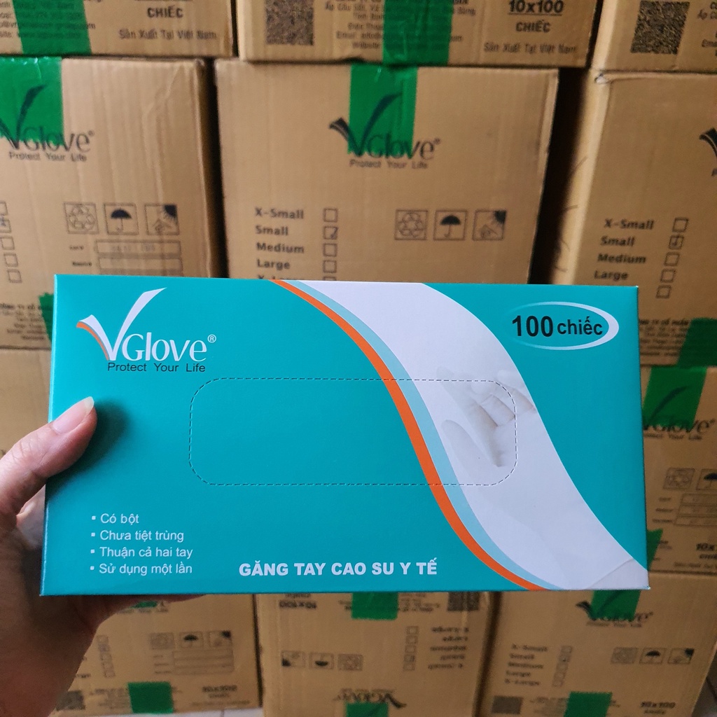 (HÀNG CHÍNH HÃNG) GĂNG TAY CAO SU Y TẾ VGLOVE - THÙNG 10 HỘP | BigBuy360 - bigbuy360.vn