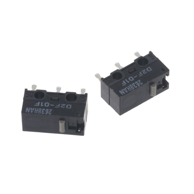 [Hàng mới về] Set 2 công tắc micro D2F-01F bằng hợp kim màu xám vàng cho chuột OMRON