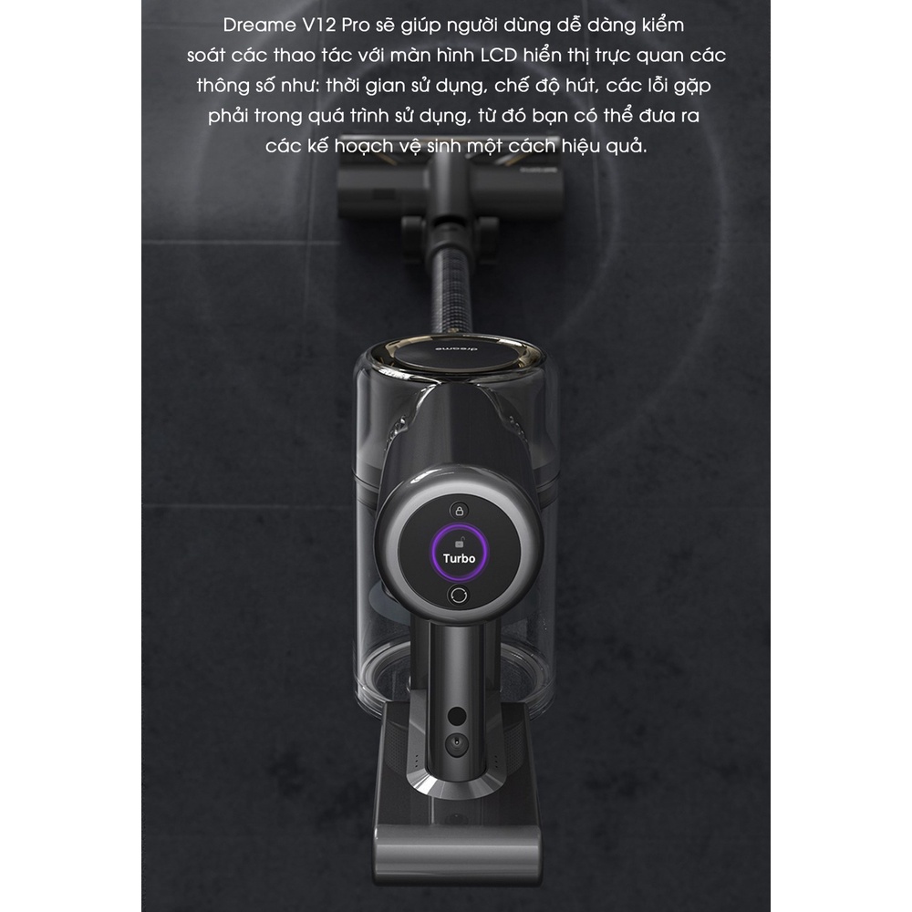 Máy Hút Bụi Cầm Tay Không Dây Đa Năng Xiaomi Dreame V12 Pro Lực Hút 32.000 Pa Hàng Chính Hãng