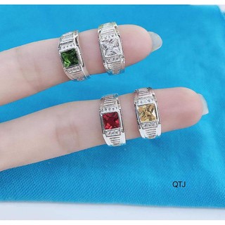 Nhẫn mặt đá cho bé trai _ bạc ta 100%