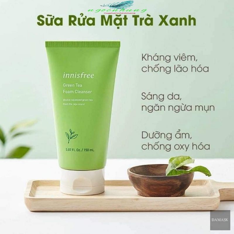 Sữa rửa mặt Innisfree trà xanh 150ml Chính Hãng