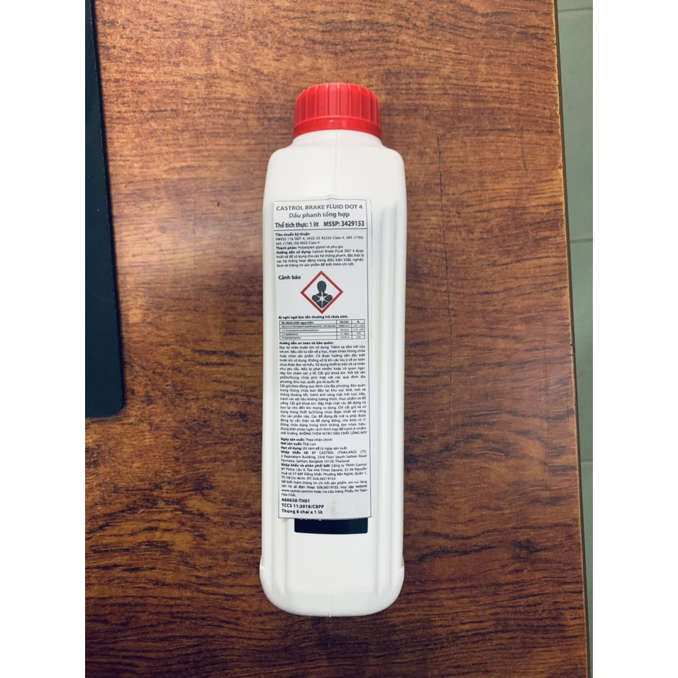 Dầu phanh, dầu thắng xe ô tô Castrol brake Fluid Dot 4  Lon 1L