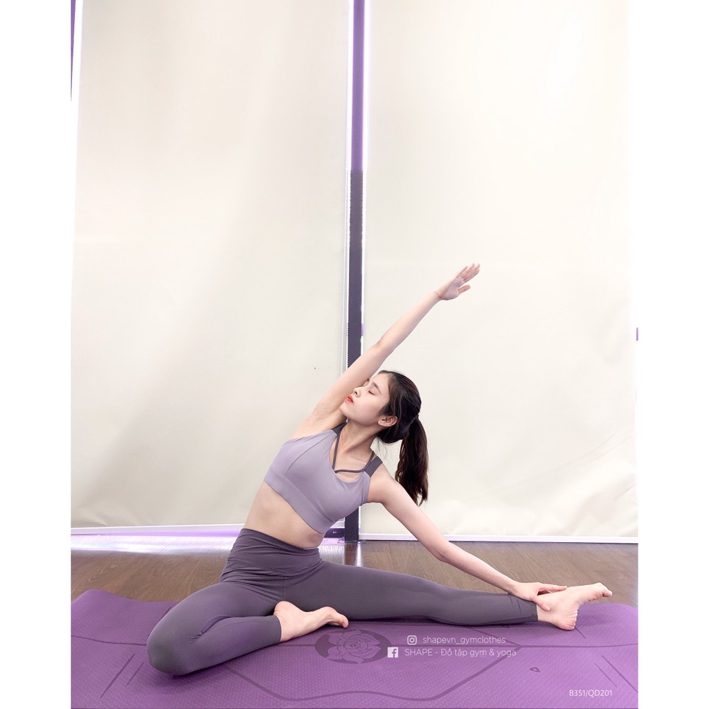 Áo bra yoga gym nữ đan dây lưng màu pastel [B351]