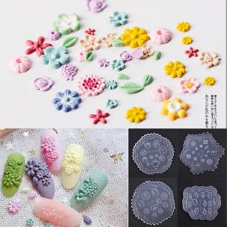 BLOSSOM Khuôn silicone dẻo nhấn hoa bột nail gel