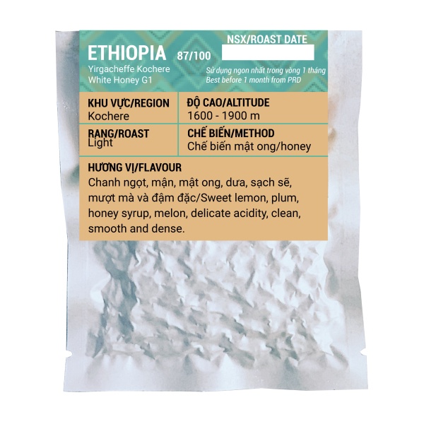 [Nguyên hạt] Ethiopia Guji Uraga G1 rang Light 18 G