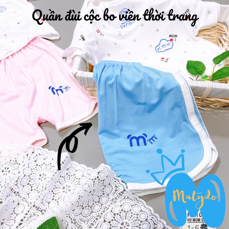 Quần áo trẻ em mùa hè ngắn tay cho bé trai bé gái giá rẻ đồ cộc tay Pama cúc vai