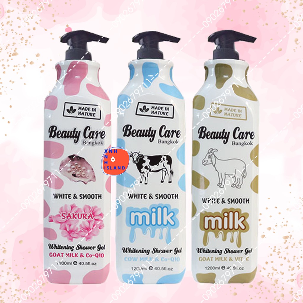 Sữa Tắm Trắng Da Beauty Care 1200ml- Đủ màu