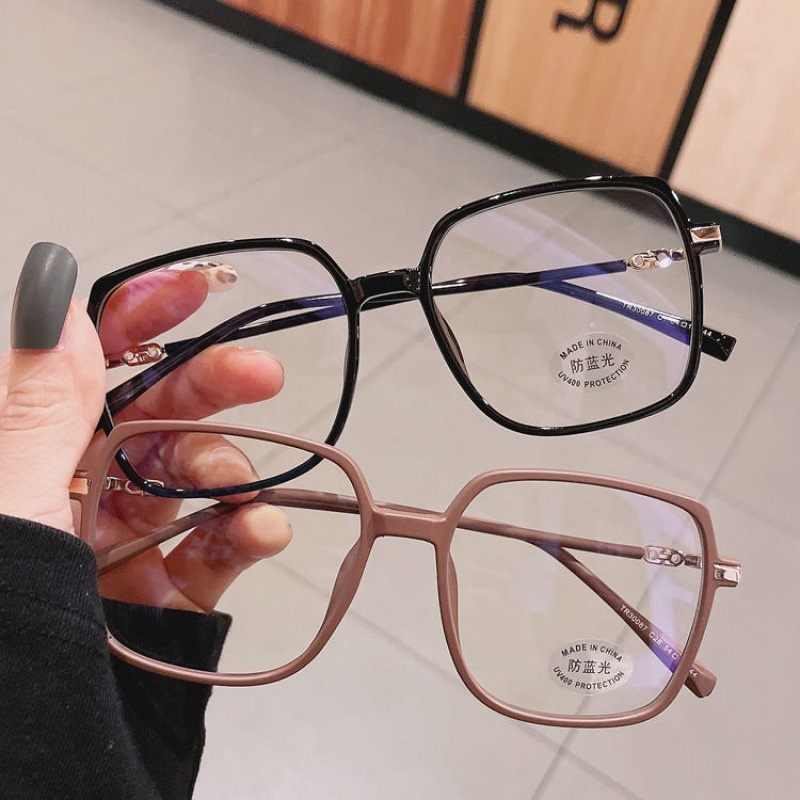 Mắt Kính Gọng Vuông Chống Bức Xạ Phong Cách Hàn Quốc Dành Cho Nữ