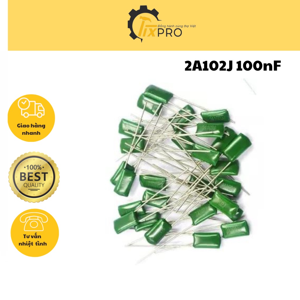 Tụ mica 2A102J 100nF 100V (10c)