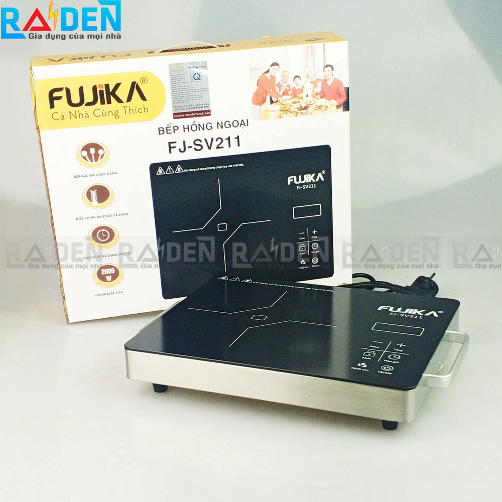 Bếp hồng ngoại 2000W Fujika FJ-SV211 / MD-SV222 điều khiển cảm ứng, tự điều chỉnh công suất để ổn định nguồn nhiệt