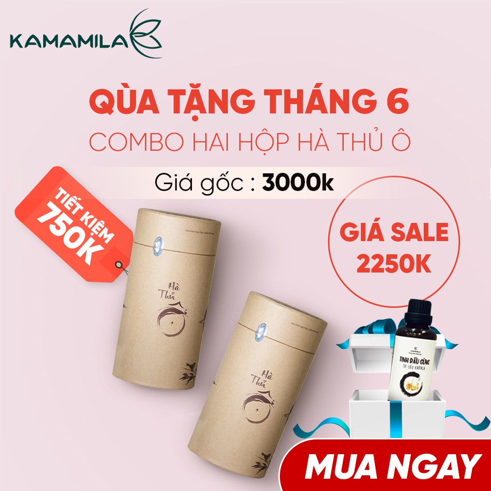 COMBO 2 HỘP HÀ THỦ Ô KAMAMILA HỖ TRỢ GIẢM TÓC RUNG, DA ĐẸP, TĂNG CƯỜNG NỘI TIẾT TỐ NGAY SAU 2 HỘP