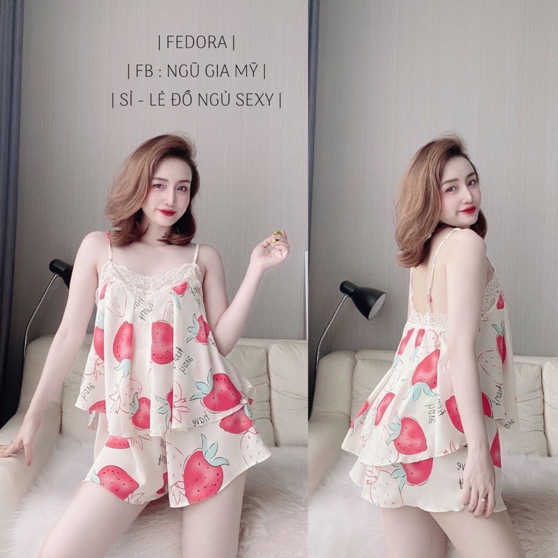Đồ bộ mặc nhà🎄Freeship🎄Đồ ngủ nữ 2s vải mango cao cấp phối ren ngực freesize 40-65kg | BigBuy360 - bigbuy360.vn