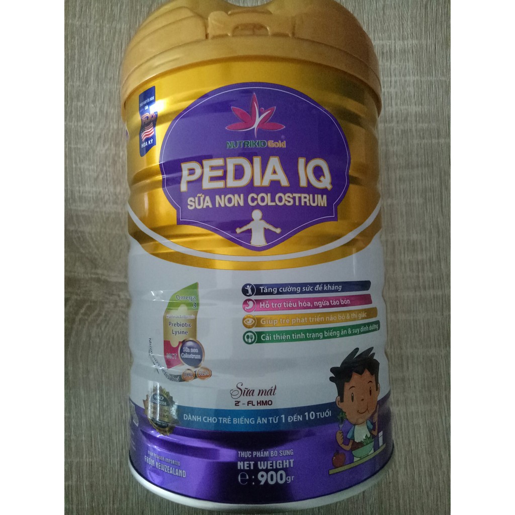 Sữa tăng cân Nutrikidgold Pedia IQ lon 900g dành cho trẻ biếng ăn, chậm lớn