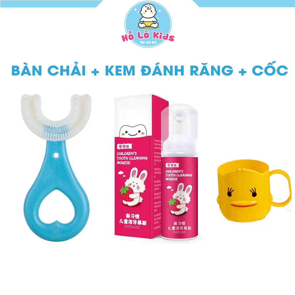 Kem đánh răng tạo bọt cho bé nuốt được, kem đánh răng vị dâu cam cho bé Hồ Lô Kids