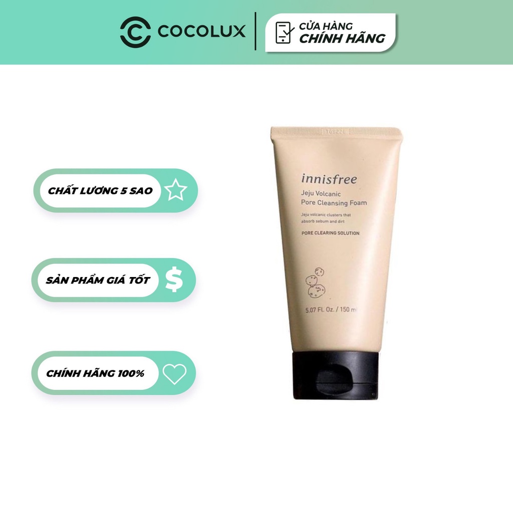 [Mã SKAMSALE8 giảm 10% đơn 200K] Sữa rửa mặt tro núi lửa Jeju volcanic pore cleasing foam 150ml-[Cocoshop]