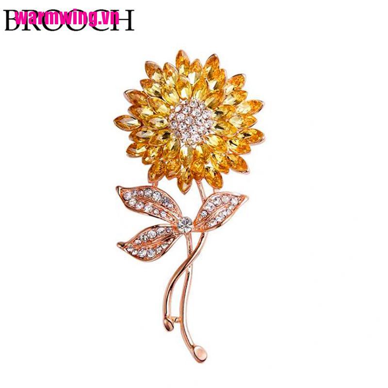 Ghim cài áo hình hoa hướng dương sang trọng thời trang