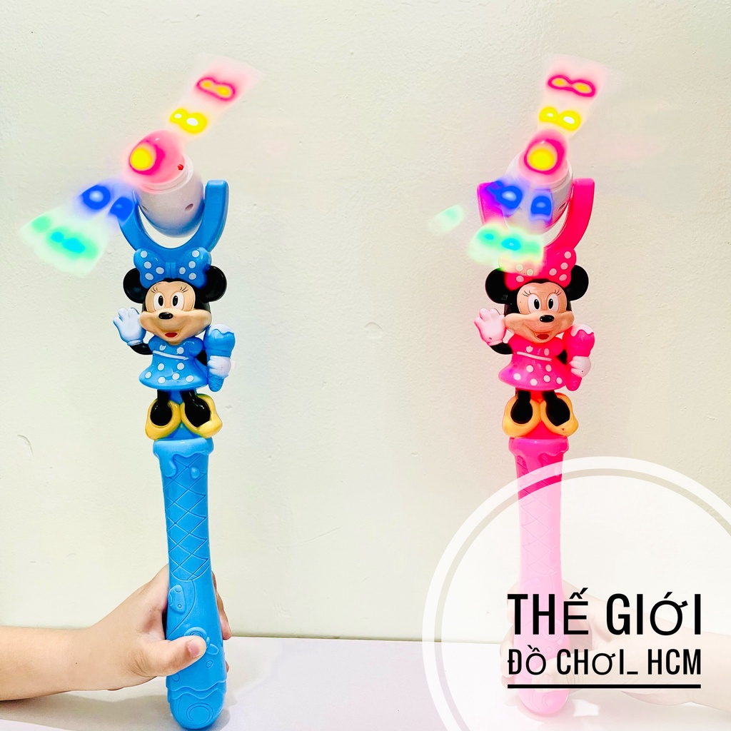 [HOT- HÀNG MỚI VỀ] Đồ chơi cây quay Mickey gậy flash có nhạc đèn phát sáng dành cho bé đi công viên đi biển