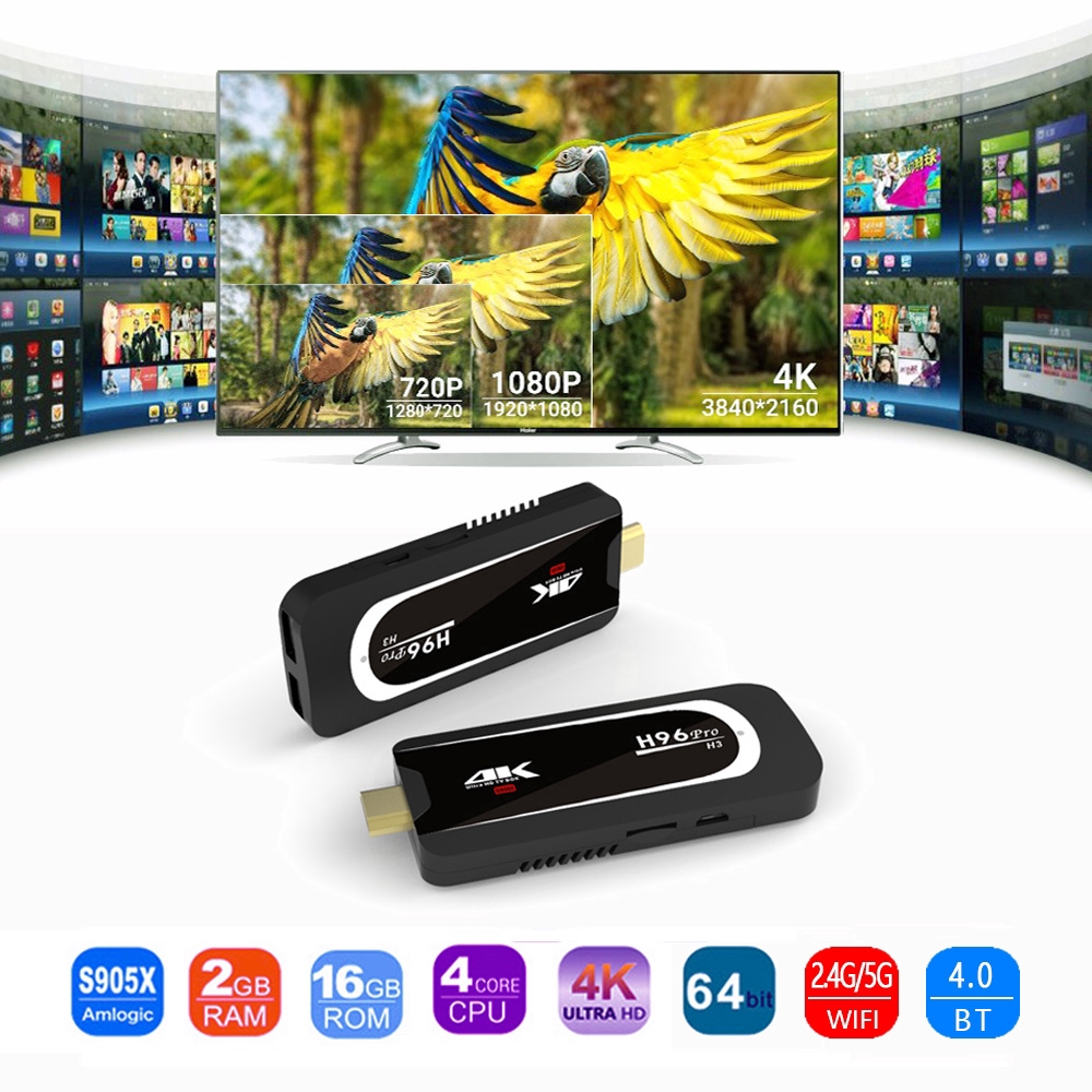 Đầu cắm chuyển TV thường thành thông minh Zanker 4K HD 2+16G Android 7.1