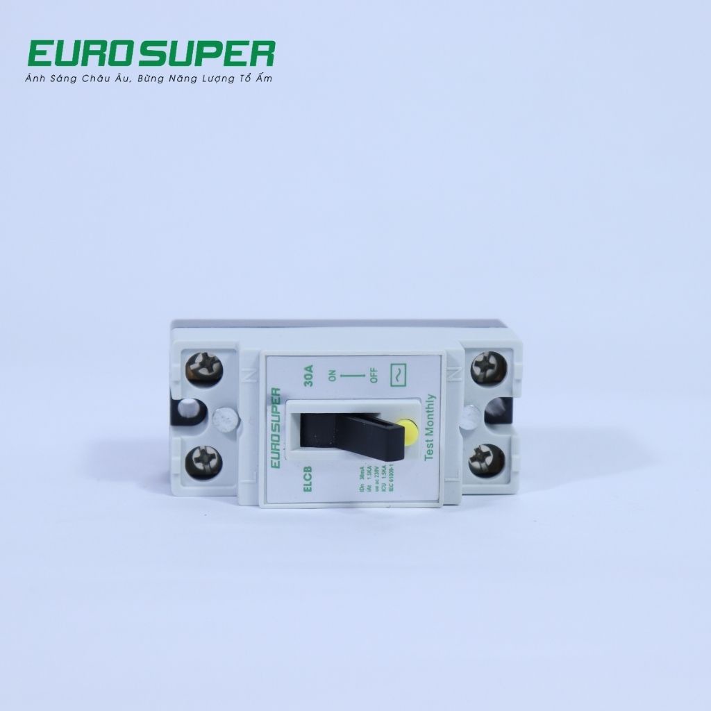 Cầu Dao Aptomat Chống Dòng Rò EUROSUPER Kiểm Soát, Bảo Vệ Dòng Diện Và Ngắn Mạch NT50 RCCB-30A