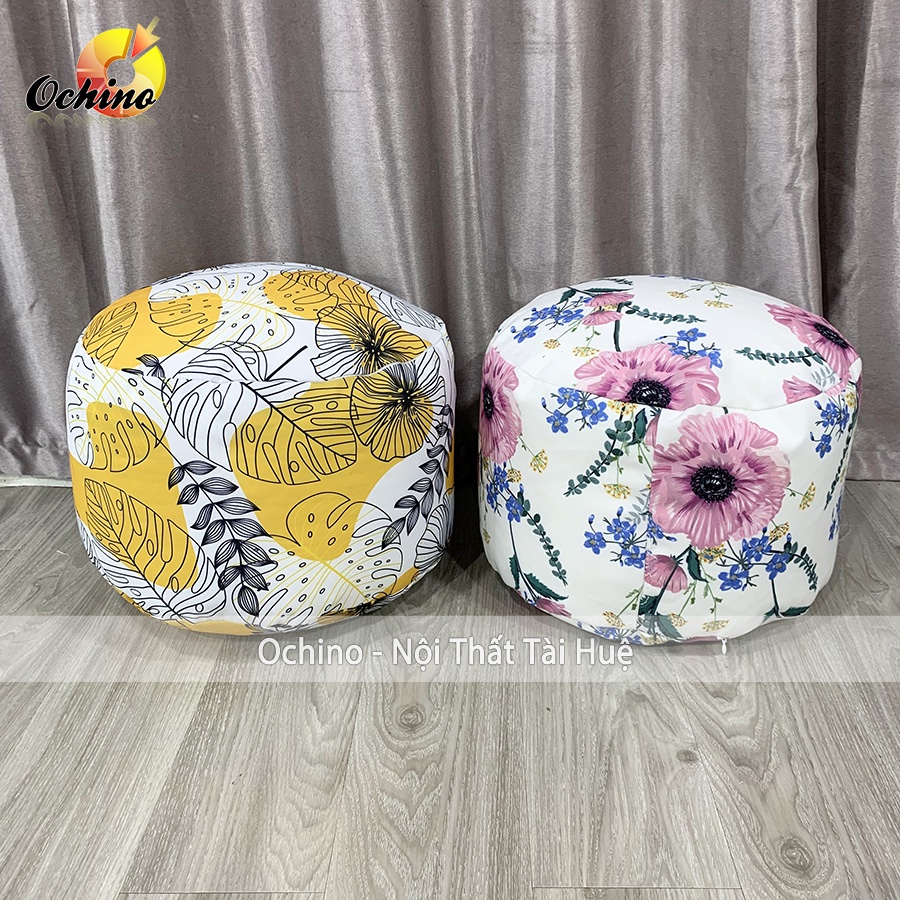 Đôn Tròn Ghế Hạt Xốp Xinh xắn Cao 30 Đk 40 Cm
