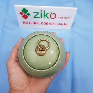 Hũ đựng trà sứ men rạn