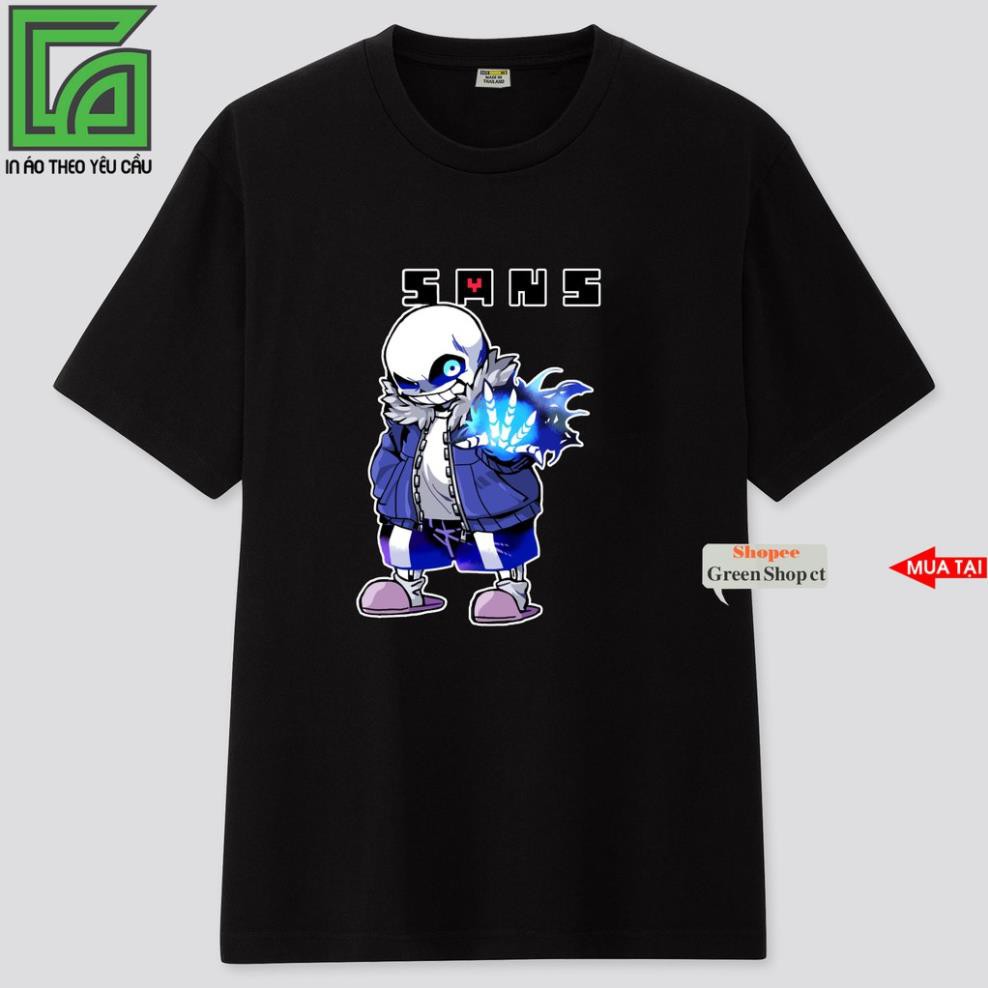 Áo Thun Sans Game Undertale Màu Trắng Đen S142
