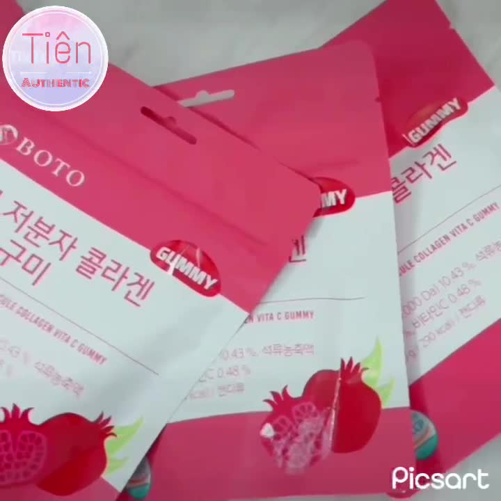 Kẹo Dẻo Collagen Lựu Đỏ Dưỡng Da Sáng Mịn Boto Collagen Gummy kẹo dẻo collagen, kẹo collagen Hàn Quốc | BigBuy360 - bigbuy360.vn
