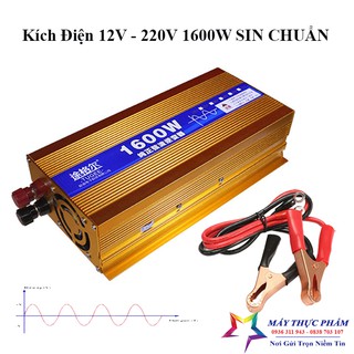 Máy Kích Điện 1600W Sin Chuẩn Đổi Nguồn 12V Lên 220V