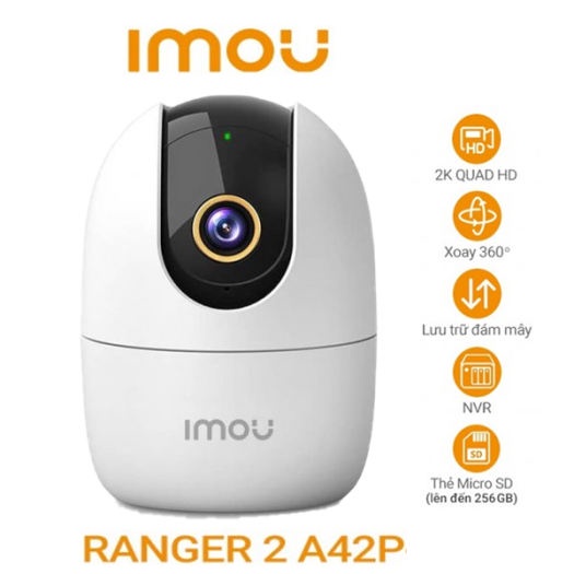 Camera wifi,camera imou ranger 4mp IPC-A42P phân giải 4.0 Megapixel ,quay quét,hồng ngoại,đàm thoại–Hàng chính hãng