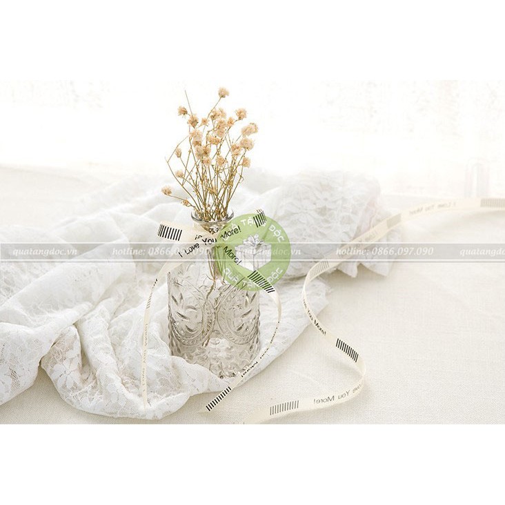 Ruy băng chữ I love you more bản 1cm