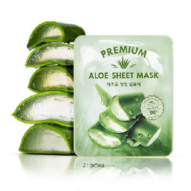 [Missha] Mặt nạ giấy lô hội Premium Aloe Sheet Mask