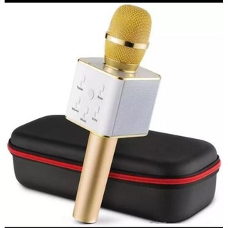 Mic Kèm Loa Bluetooth Q7, Mua Micro Bluetooth Q7 , Micaro Khong Day - Micro Hát Karaoke Mic Kèm Loa Bluetooth 3 Trong 1