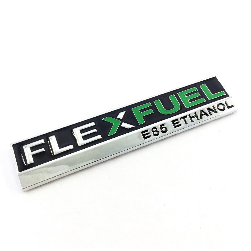 Miếng dán kim loại họa tiết FLEX FUEL E85 ETHANOL cho cốp xe Ford