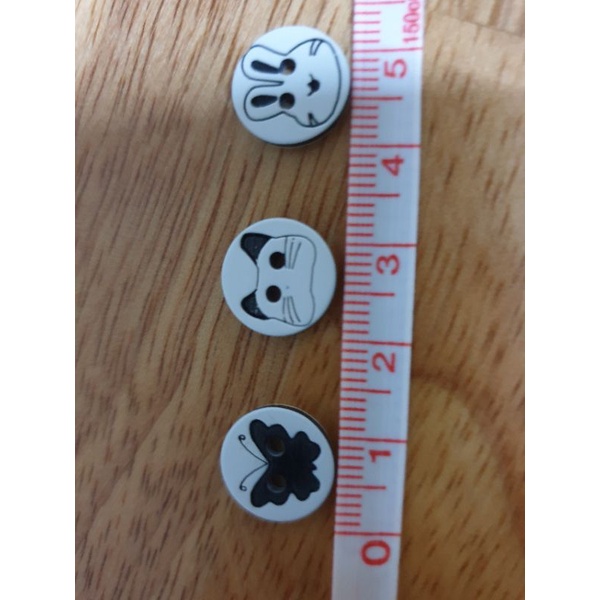 Nút Nhựa Trang Trí 12mm 2 lỗ Đủ Mẫu Gói 10 Viên