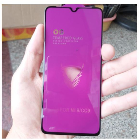 Xiaomi CC9/ MI9_Kính Full màn hiệu OG Khoan không vỡ