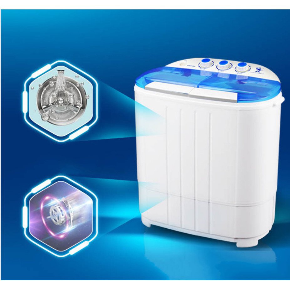 Máy giặt mini 2 lồng dòng bán tự động, máy giặt cửa trên dễ dàng sử dụng rất phù hợp cho giặt quần áo riêng