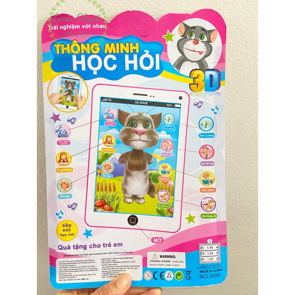 ĐỒ CHƠI IPAD 3D MÈO TÔM TIẾNG VIỆT CHO BÉ ( TẶNG KÈM 03 PIN) ảnh/video shop tự chụp.