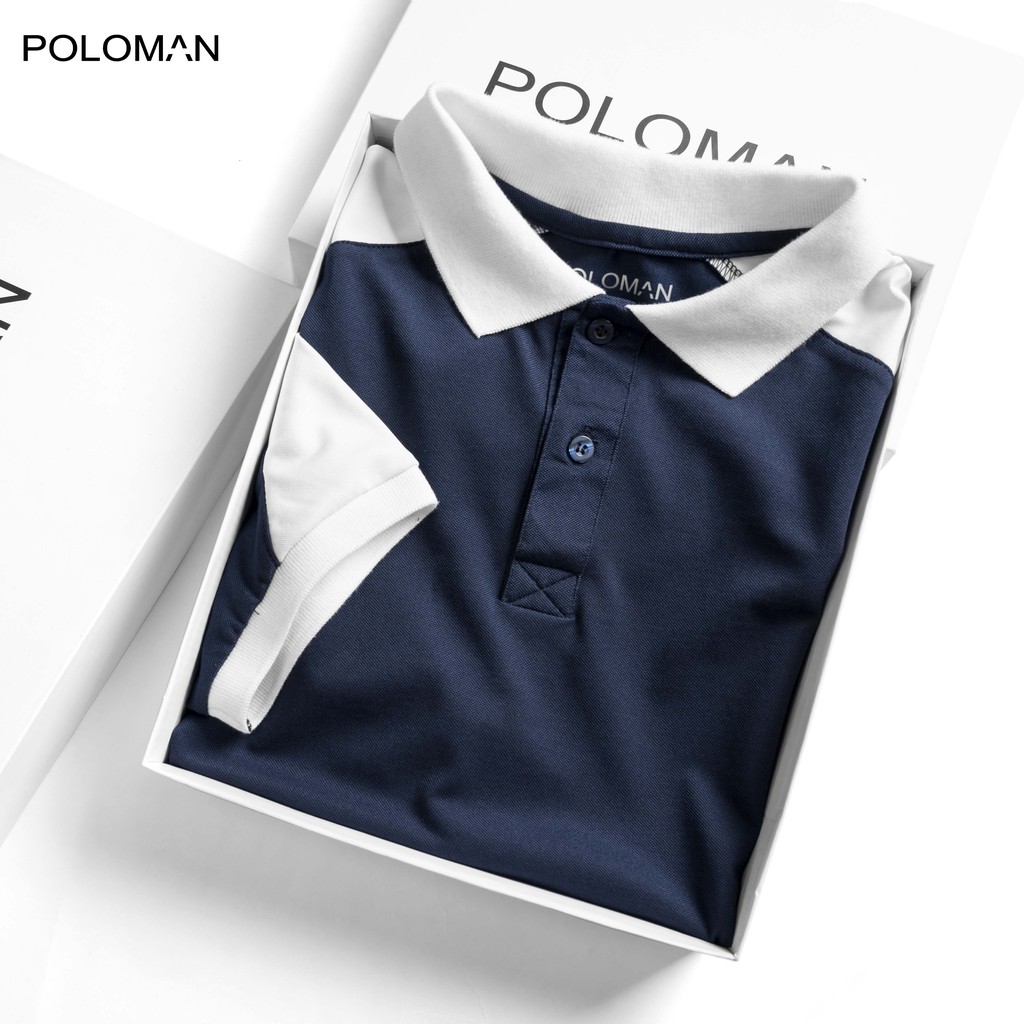 Áo Polo nam cổ bẻ phối Botar vải cá sấu Cotton xuất xịn,chuẩn form,sang trọng-lịch lãm P22 - POLOMAN | BigBuy360 - bigbuy360.vn