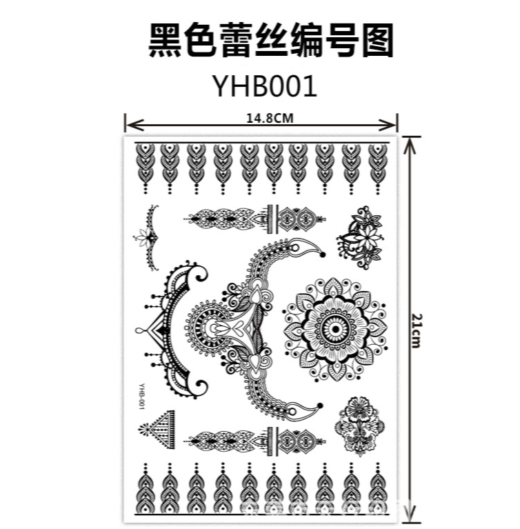 Hình xăm tạm thời họa tiết hoa nhiều mẫu tùy chọn