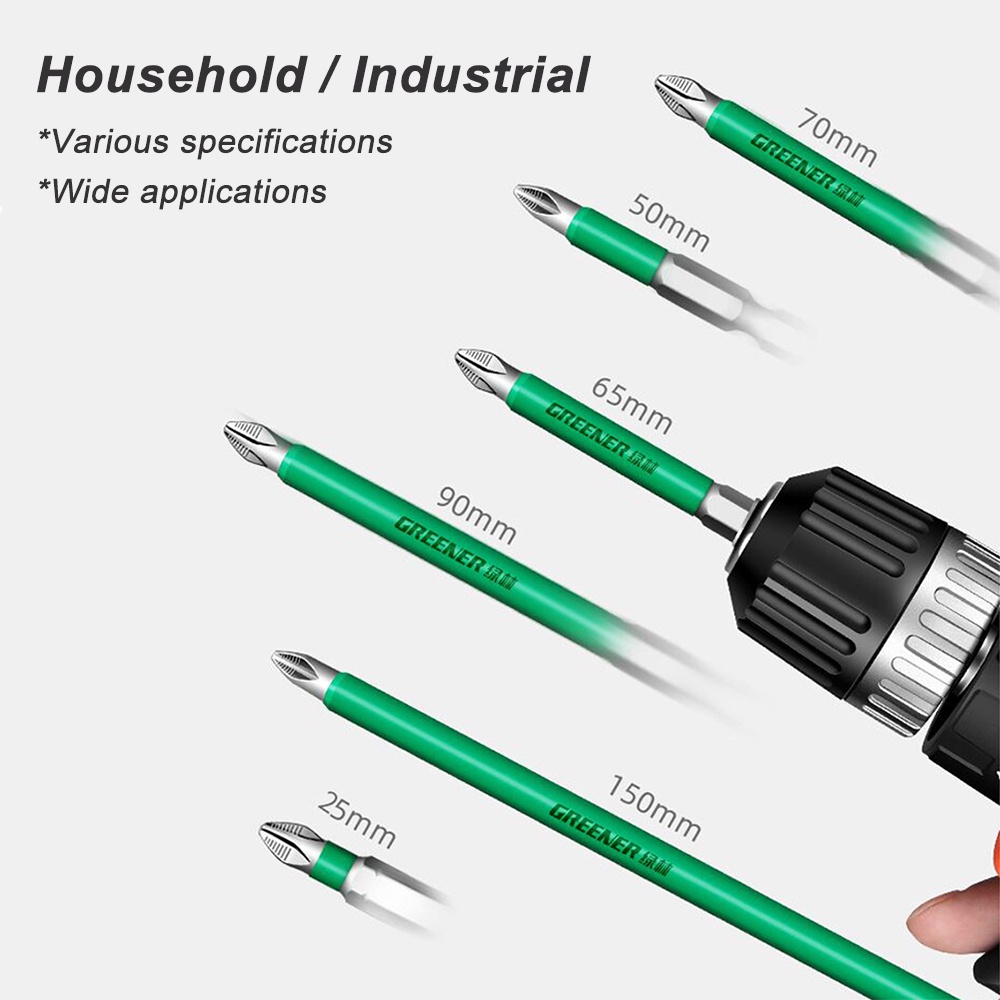 Bộ Mũi Khoan Điện Từ Tính Độ Cứng Cao Chống Trượt 25 50 65 70 90 150mm PH2