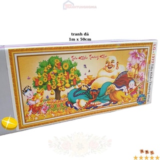 Tranh đính đá phật di lạc 1m x 50cm