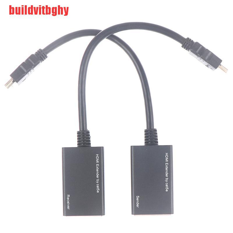 {buildvitbghy}HDMI Over RJ45 CAT5e CAT6 LAN Ethernet Balun Extender Repeater Up to 100ft 1080P IHL