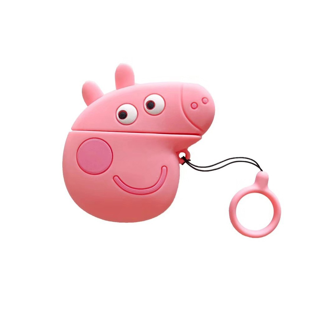 Super cute peppa pig apple Airpods Shockproof Cover Earphone Cases Protector Case