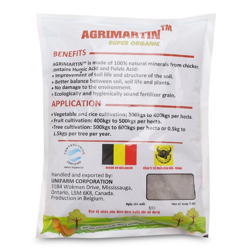 Agrimartin 1kg - Phân bón hữu cơ siêu đậm đặc Bình Điền