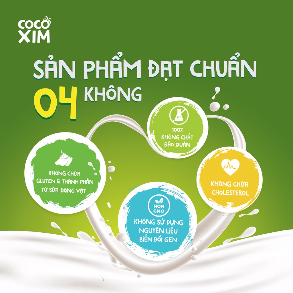 Sữa dừa đóng hộp Cocoxim Chocolate dung tích 330ml/Hộp (Combo 3/Combo 6/Thùng 12)