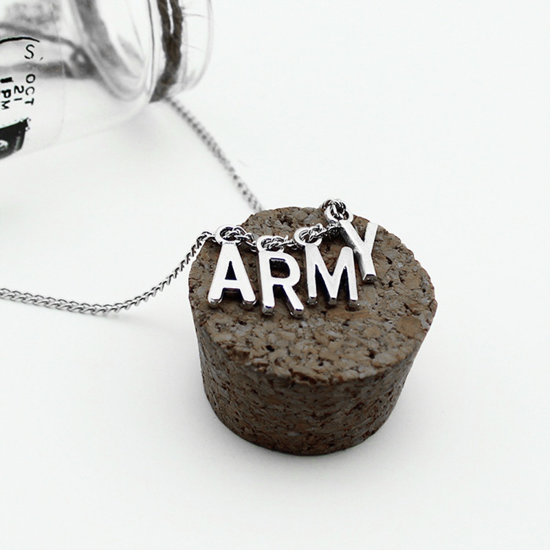Vòng cổ Mặt Chữ ARMY Thời Trang Cho Nữ