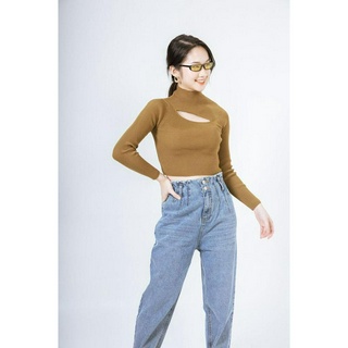 Áo len croptop hở ngực