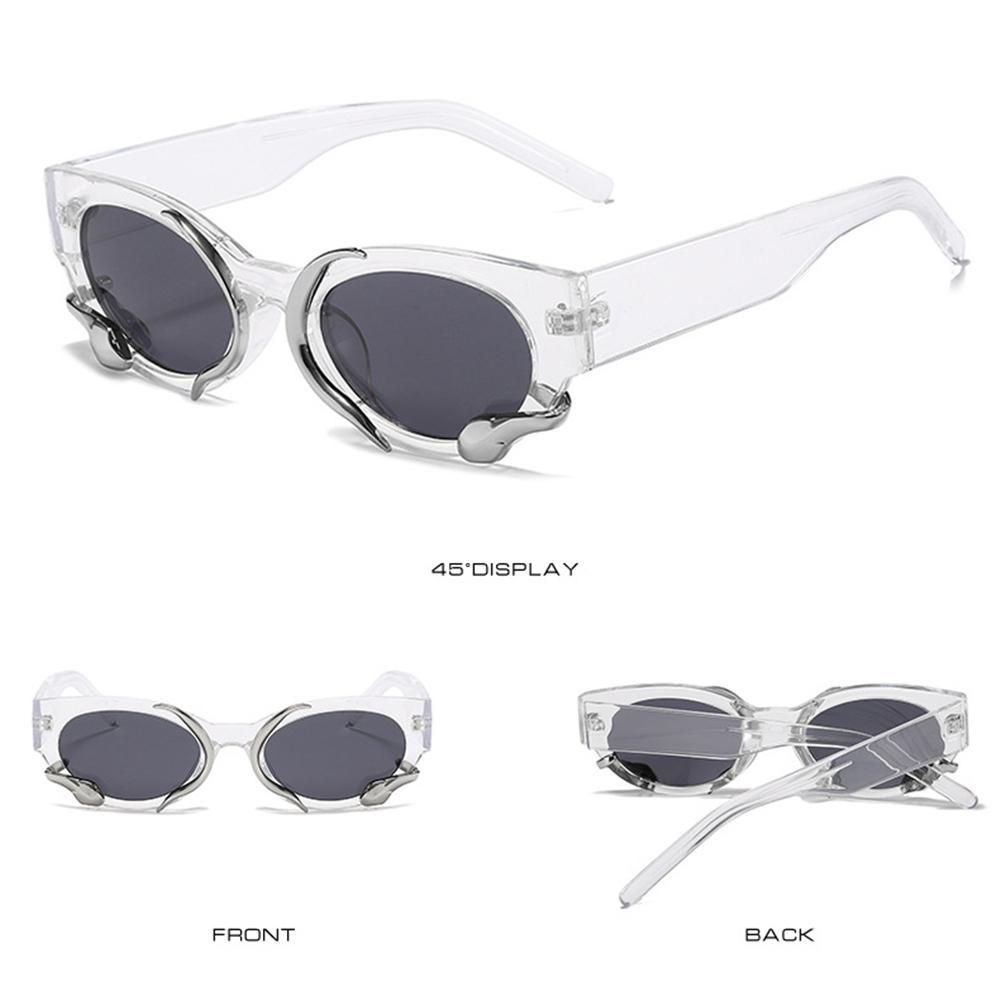 Kính Mát Mắt Mèo Tròng Màu Sắc Retro Chống Tia UV400